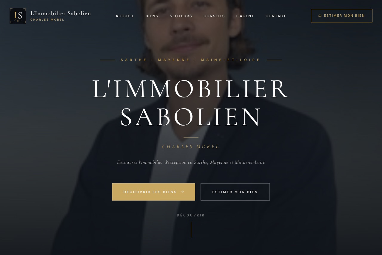 Aperçu du site web L'Immobilier Sabolien à Sablé-sur-Sarthe